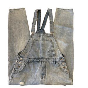 Like New Jeans Light Blue Denim Distressed Overalls Size 2 or Large